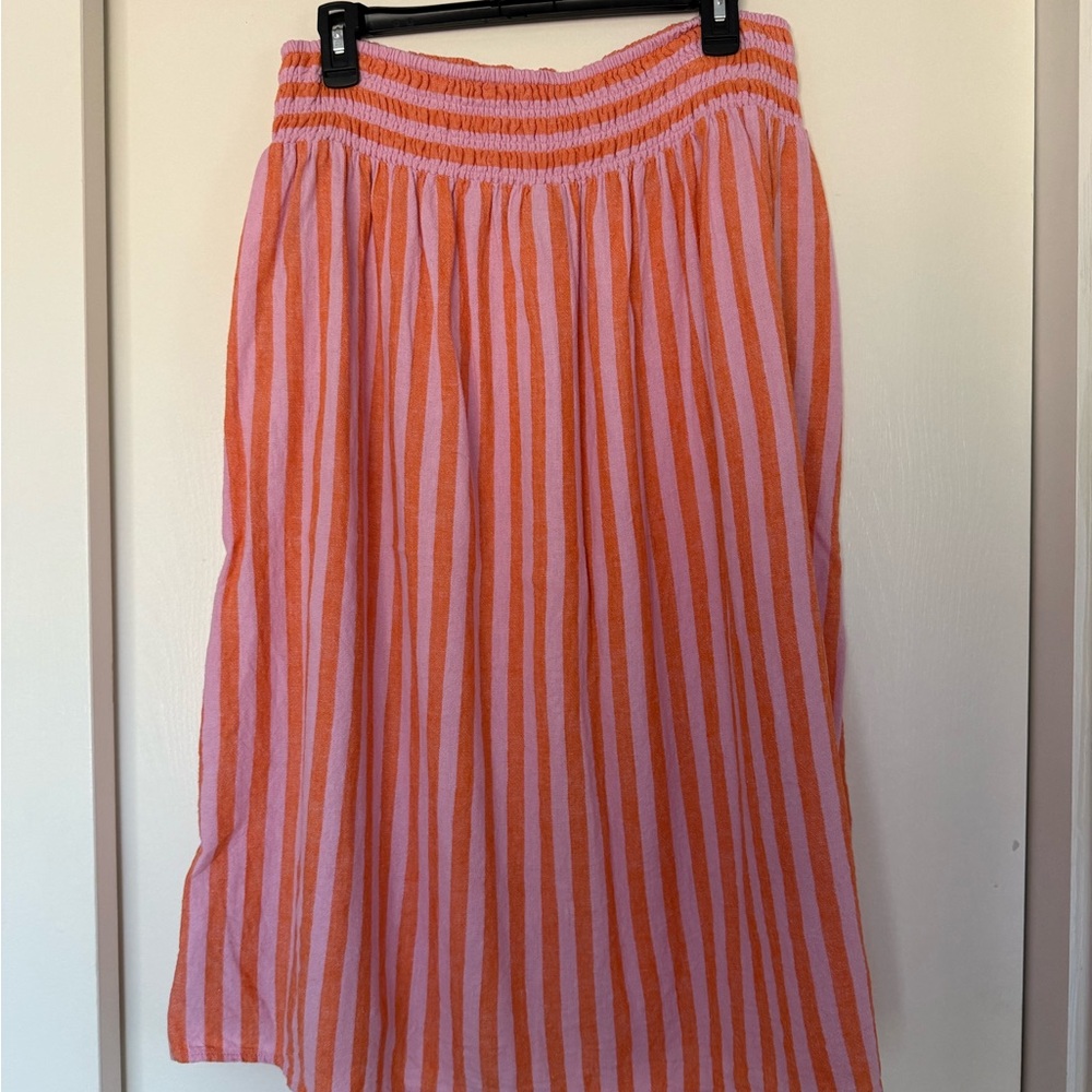 a new day Orange and Pink Striped A-Line Skirt - Picture 2 of 4